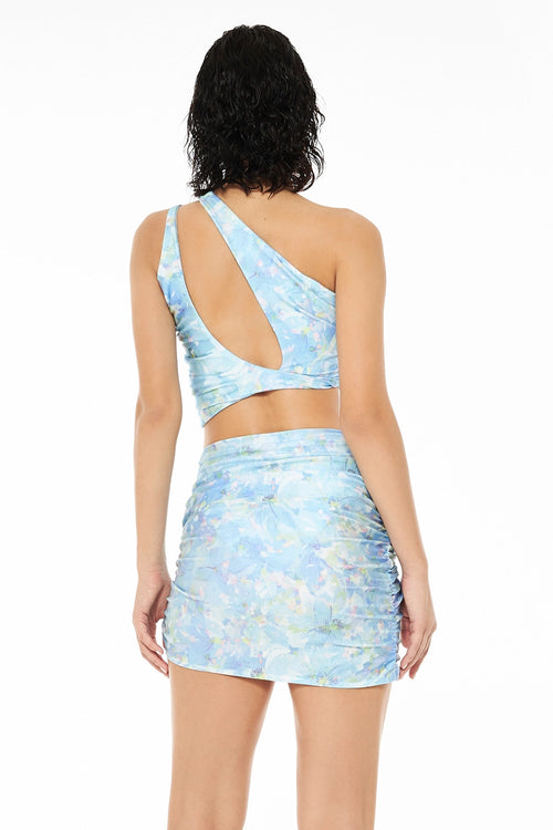 Azure One Shoulder Bikini Set