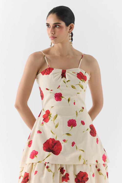 Sisley Rose Bustier Dress