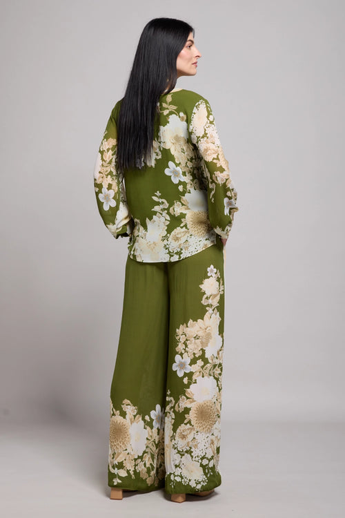 Green Floral Printed Co-ord Set