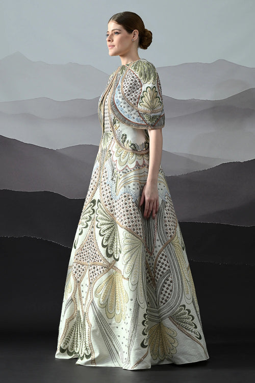 Ivory Silhouette With Artisanal Handwork