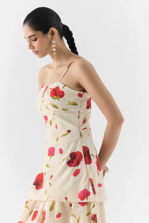 Sisley Rose Bustier Dress