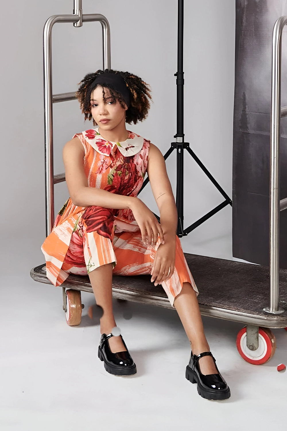Orange Scratch Print Co-ord Set