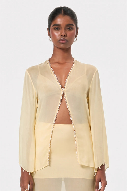 Butter Shell Trim Blouse