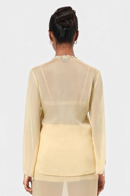 Butter Shell Trim Blouse