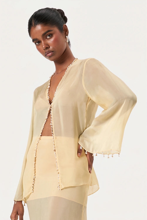 Butter Shell Trim Blouse