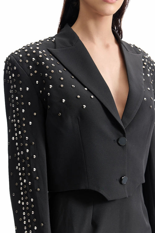 Noir Studded Power Set
