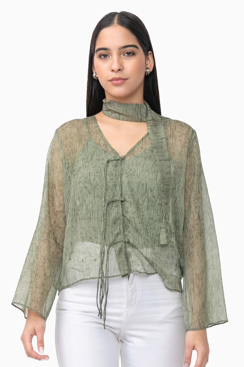 Green Crest Top