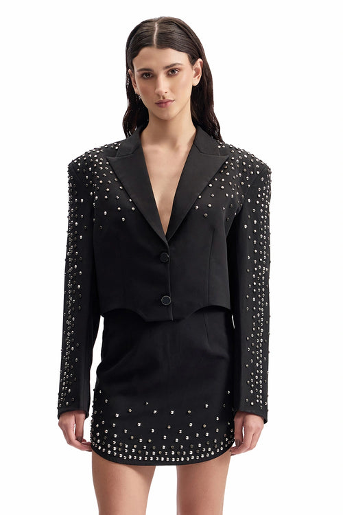 Noir Studded Power Set