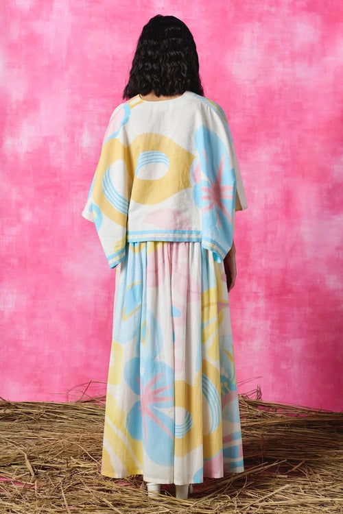 Floré Batwing Top With Floré Midi Skirt