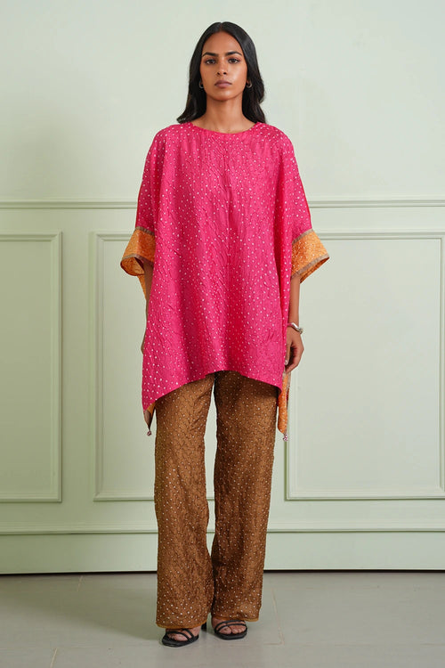 Mocha Crushed Bandhani Pants