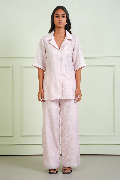 Blush Tie Up Shirt