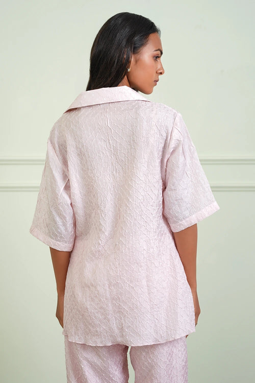 Blush Tie Up Shirt