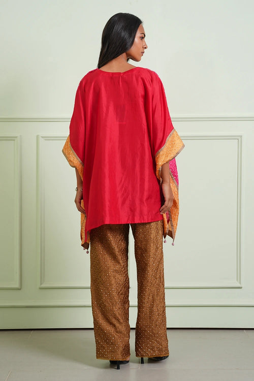 Mocha Crushed Bandhani Pants