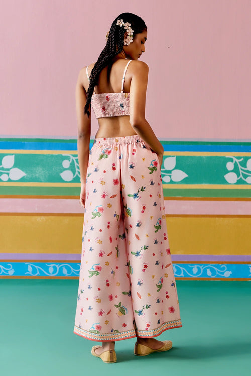 Dusty Pink Floral Jacket Set