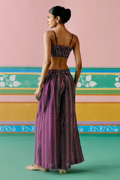 Purple Ikat Jacket Set