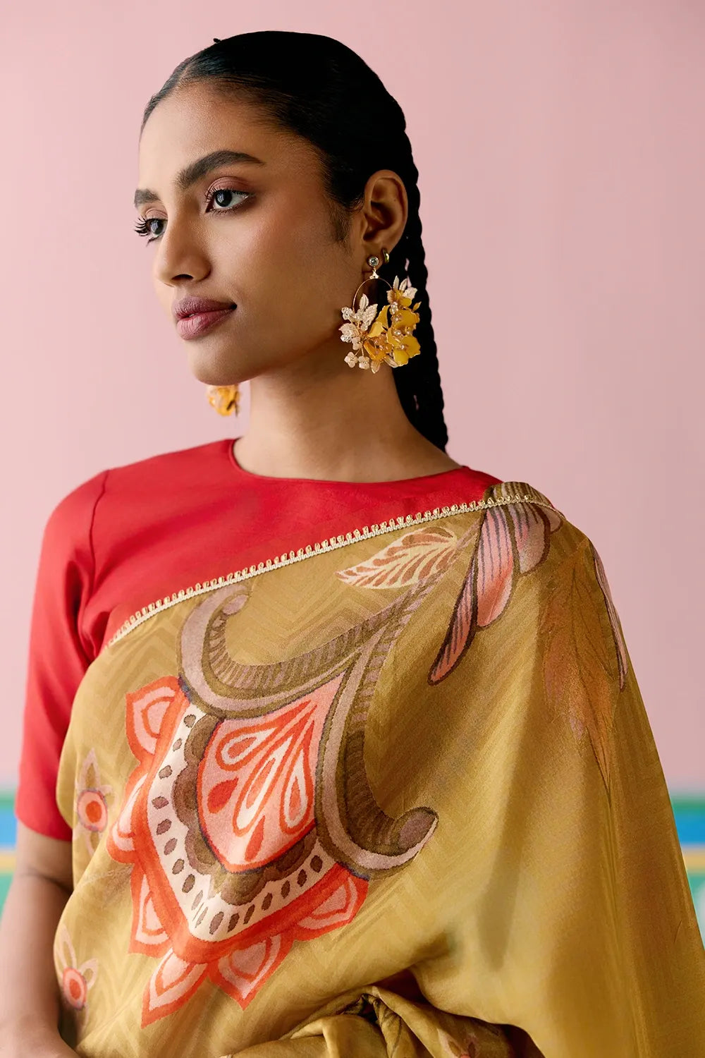 Mustard Chintz Saree