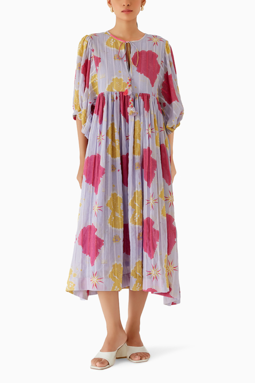 Riveria Lavender Midi Dress