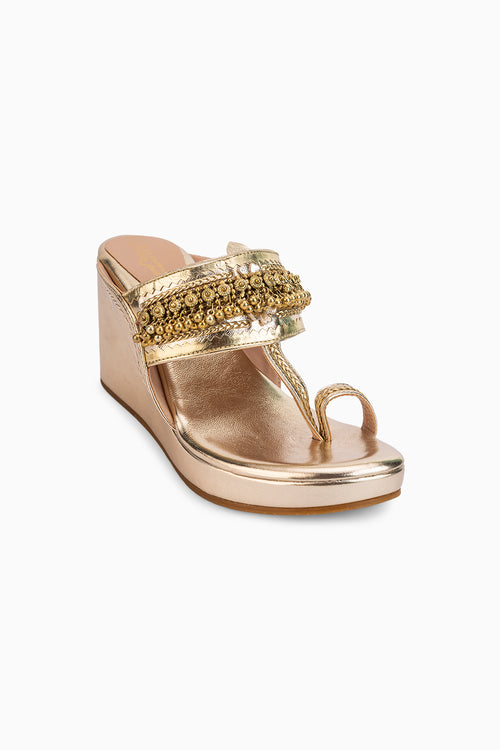 Anika Gold Wedges