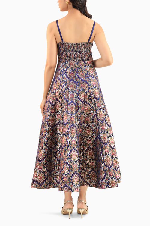 Kheemkhab Brocade Spaghetti Dress