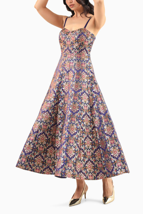 Kheemkhab Brocade Spaghetti Dress