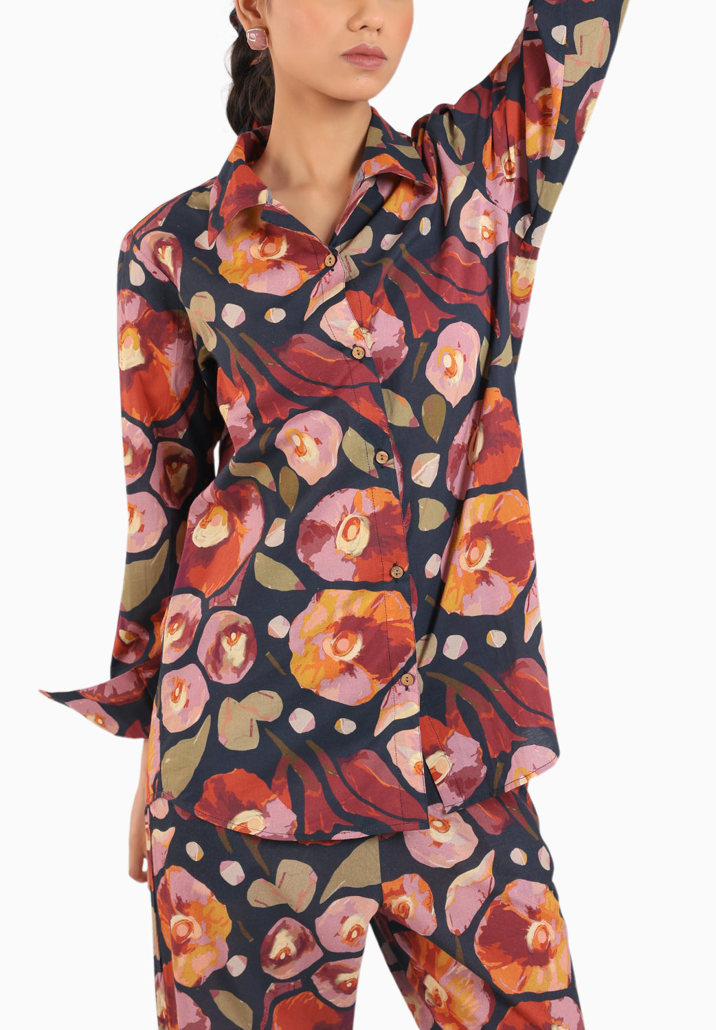 Black Floral Printed Co-ord Set