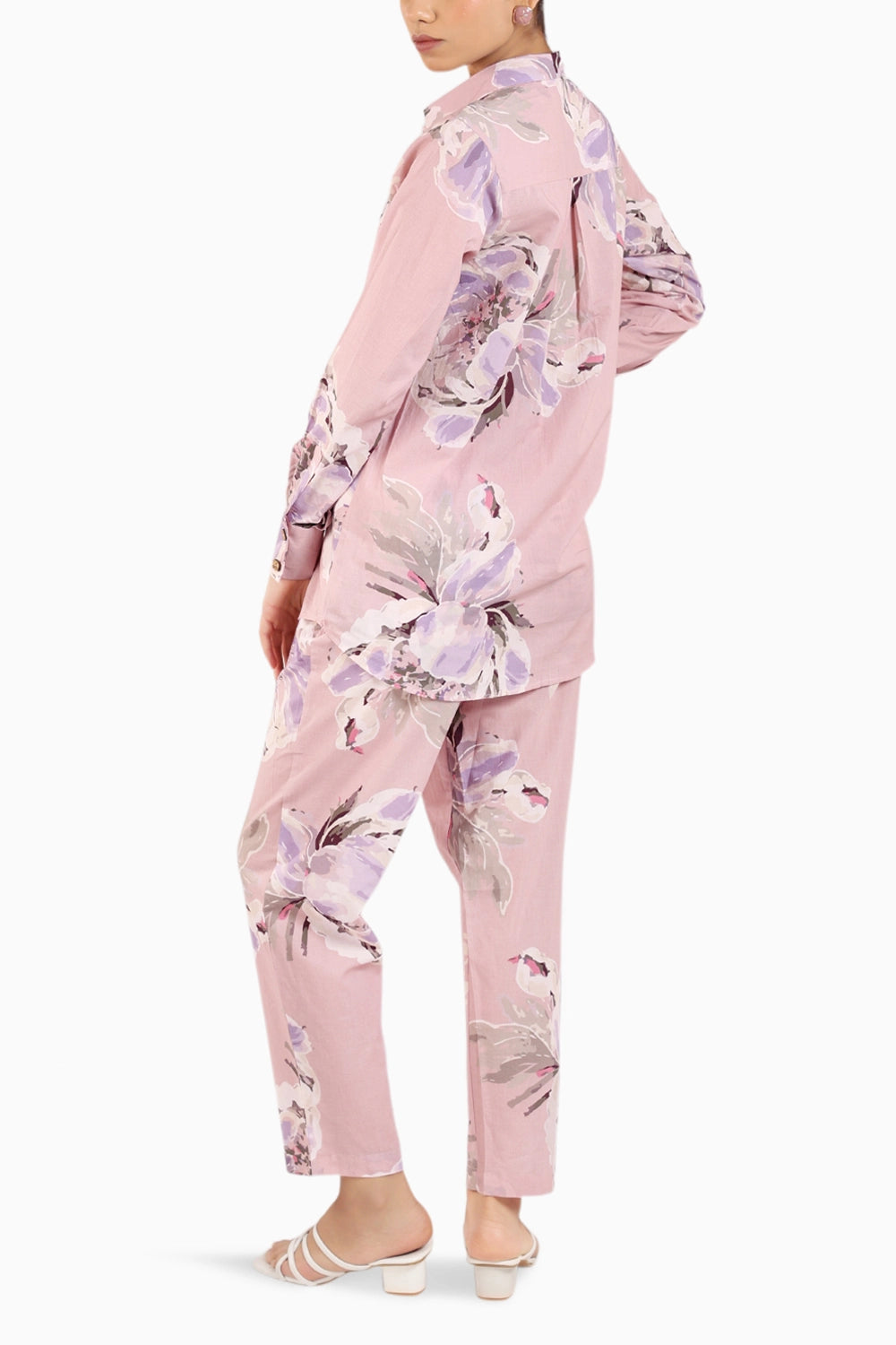 Dust Rose Floral Printed Co-ord Set