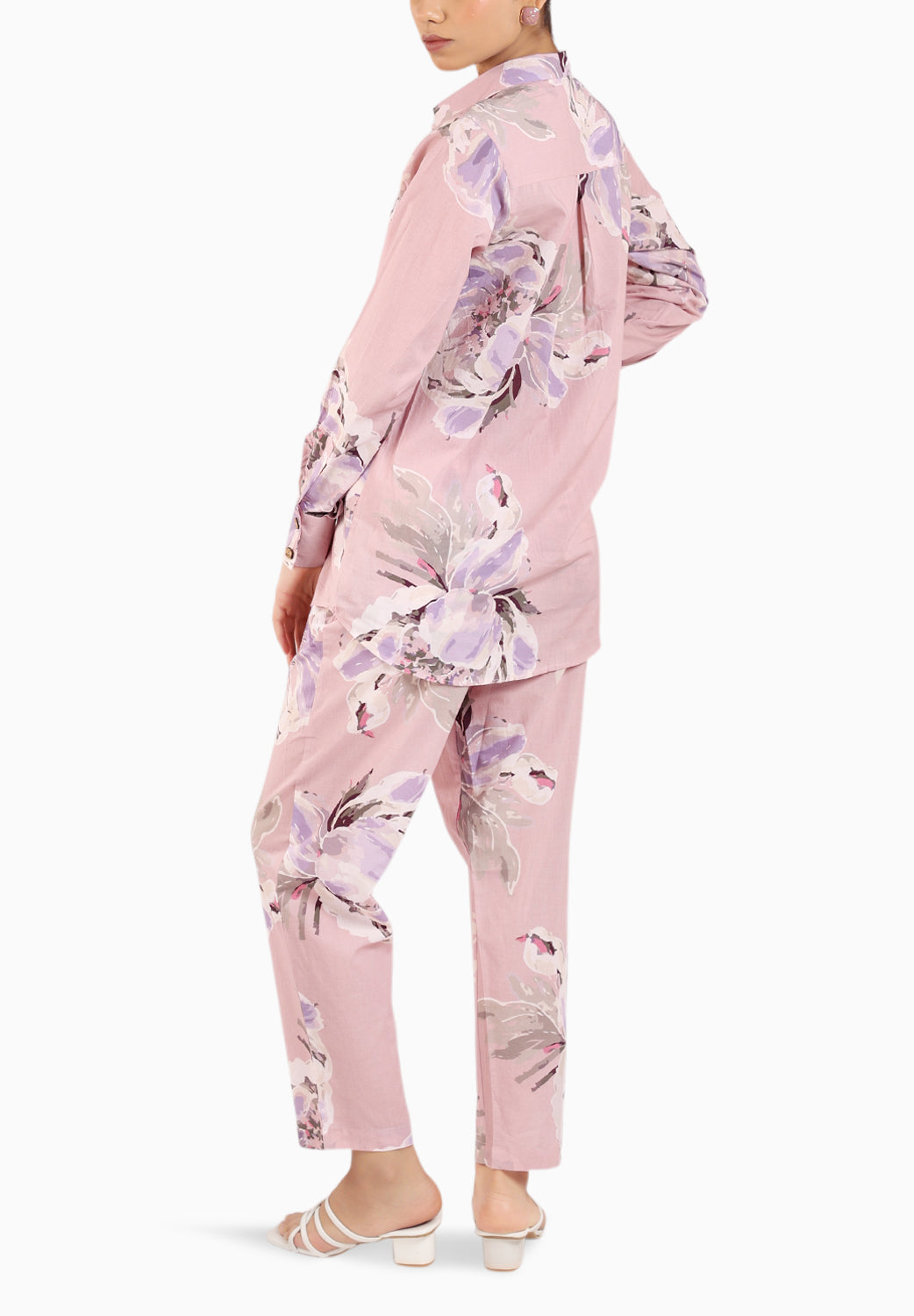 Dust Rose Floral Printed Co-ord Set