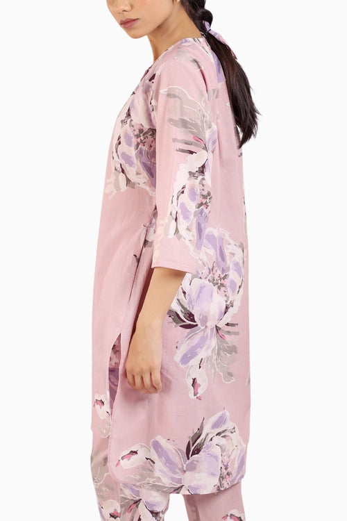 Dusty Rose Cotton Kurta Set