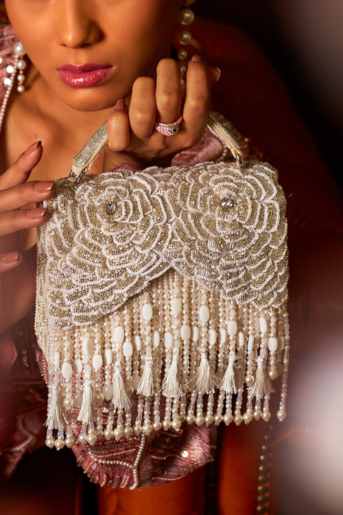 Julia Silver Box Bag
