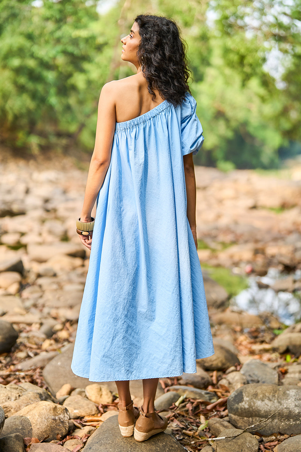 One-Shoulder Midi Dress