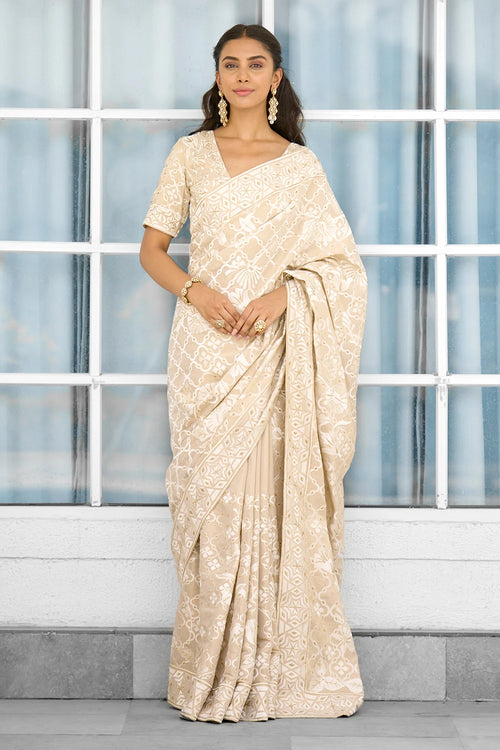 Honey Drop Hand Embellished Sari Blouse Set