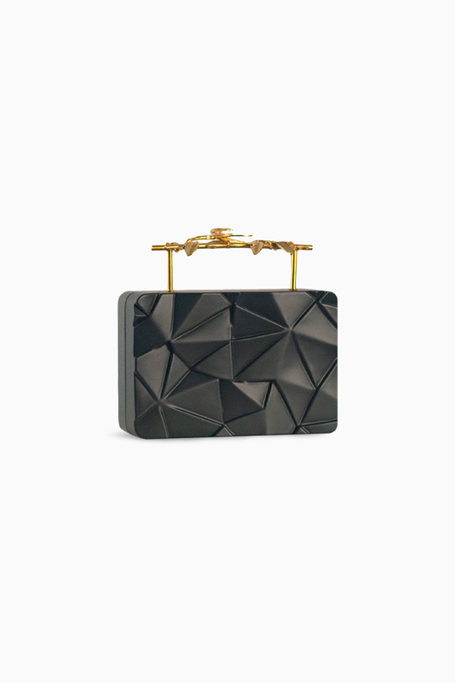Asymmetric Black Firefly Clutch