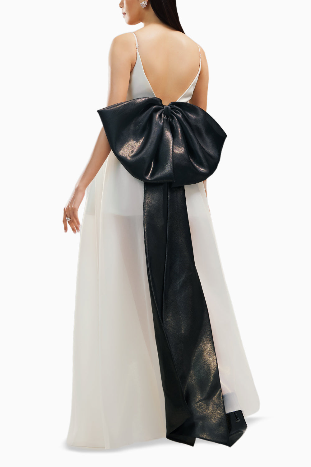 Cynthia Cowl Neck Dress With A Back Bow