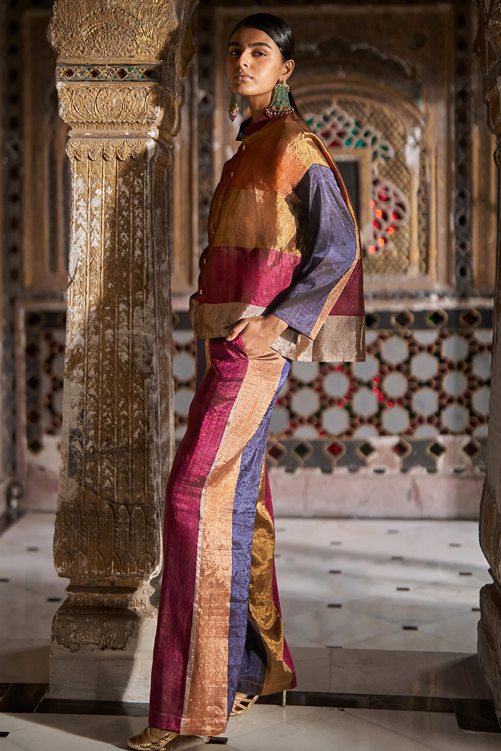 Benares Tissue Striped Pant