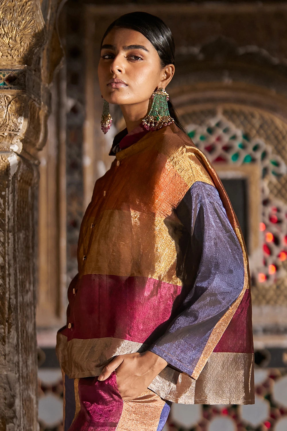 Benares Tissue Striped Shirt