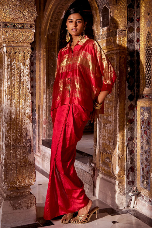 Asymmetric Drape Skirt