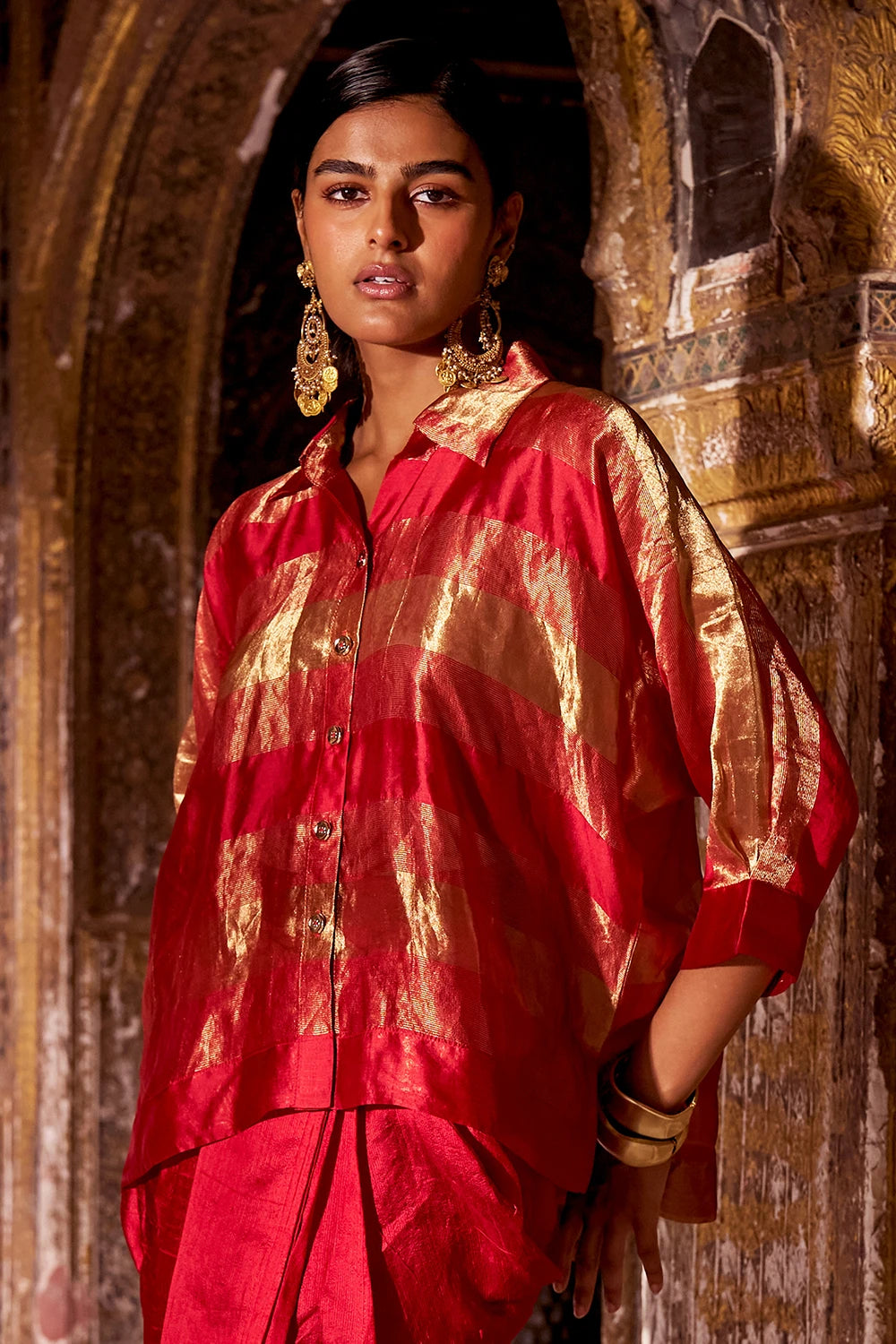 Benares Tissue Striped Shirt