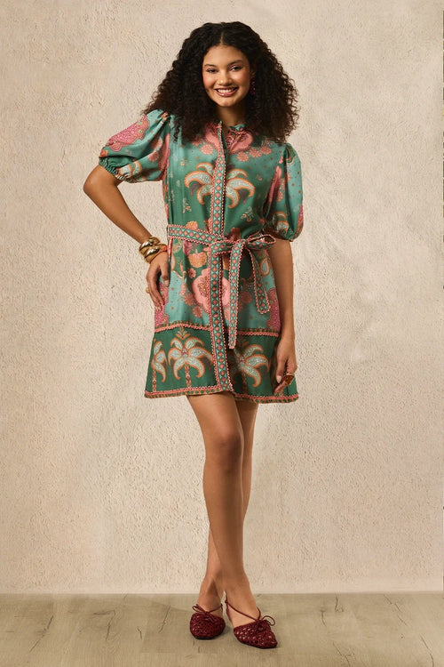 Olive Rosette Dress