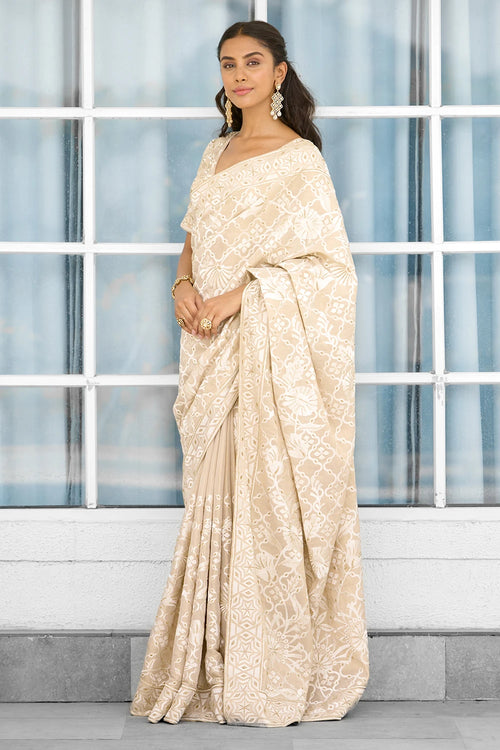 Honey Drop Hand Embellished Sari Blouse Set