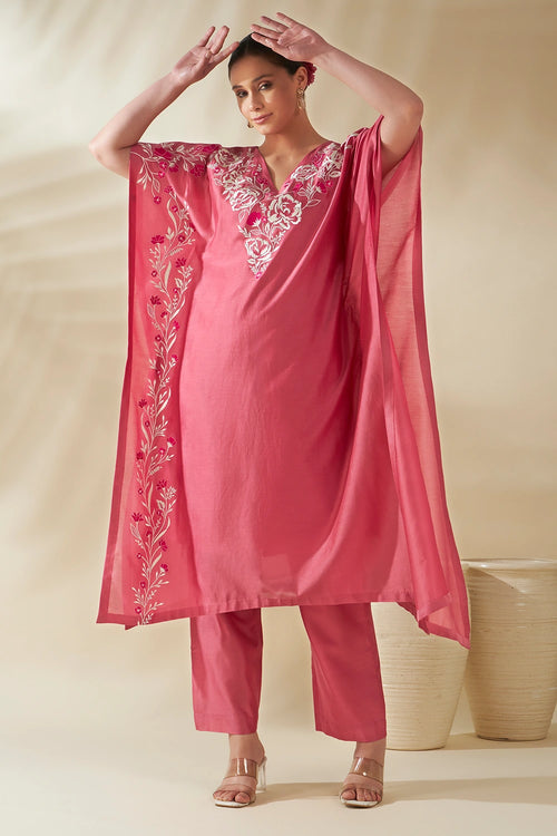 Pink Maira Kaftan Set