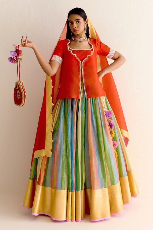 Maharani Pachranga Lehenga Set