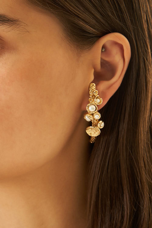 Ivory Pearl & Sea Treasure Earrings