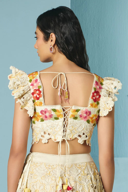 Cutwork And Beadwork Bustier
