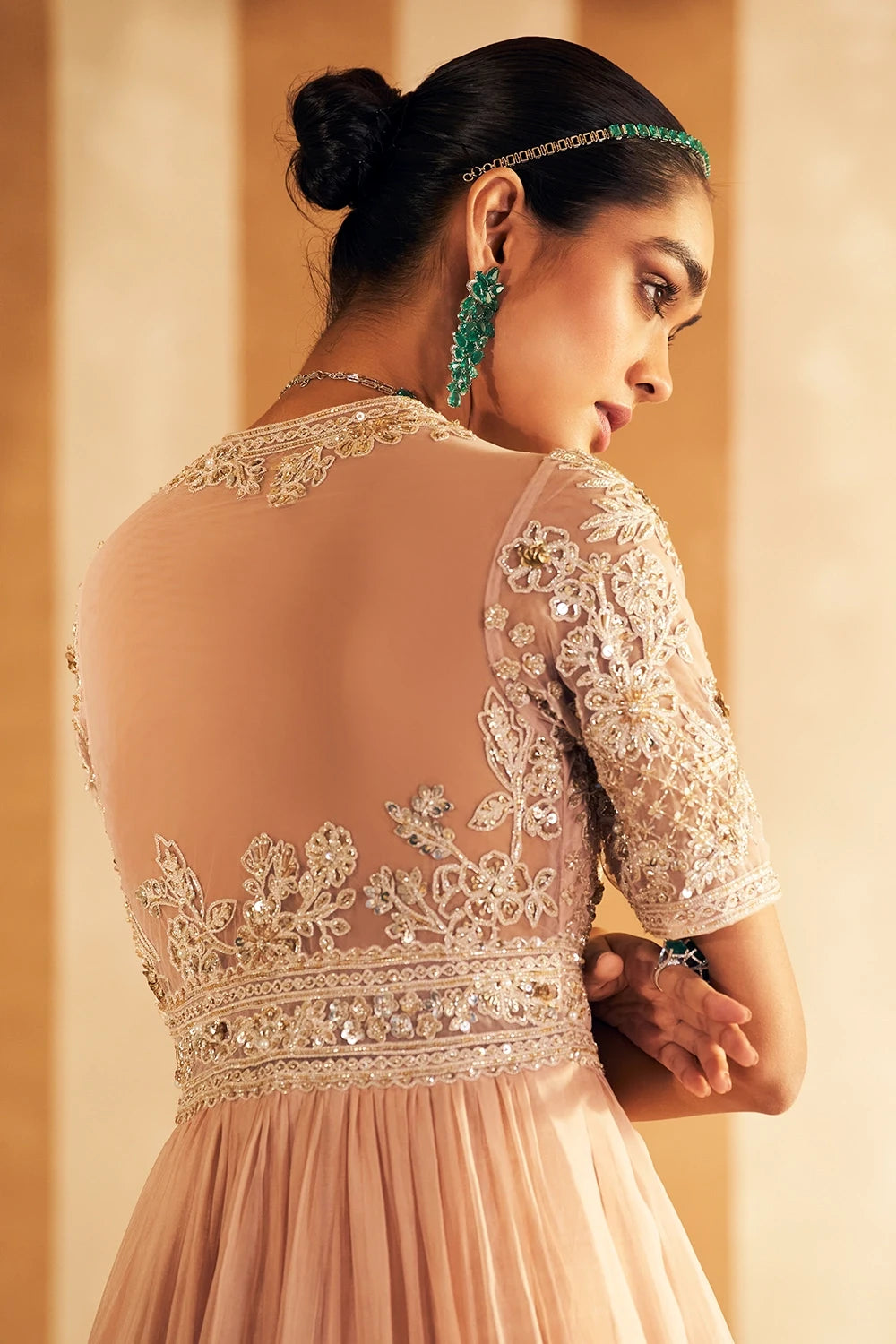 Tehseen Dusky Pink Anarkali Set