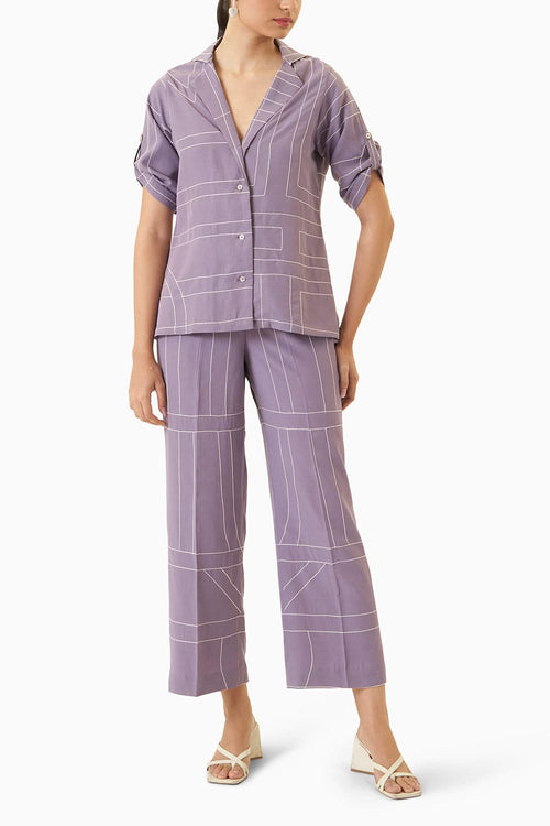 Lilac Abstract Co-ord Set