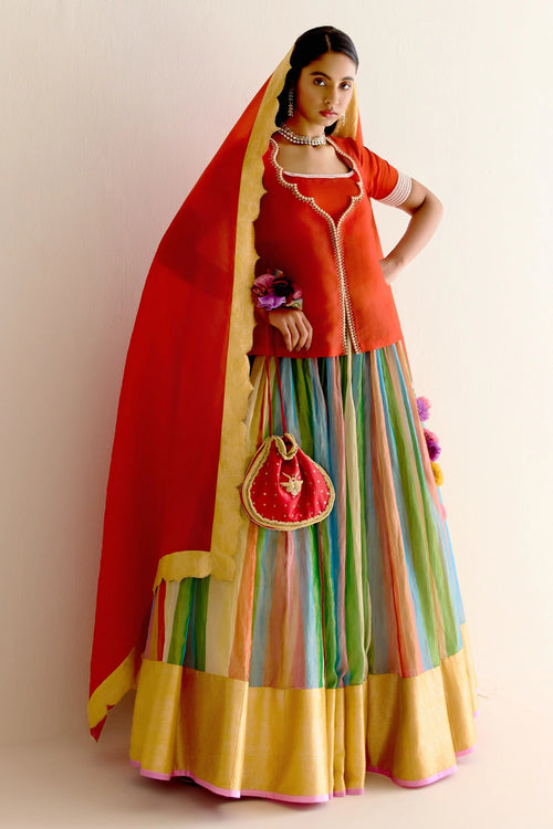 Maharani Pachranga Lehenga Set
