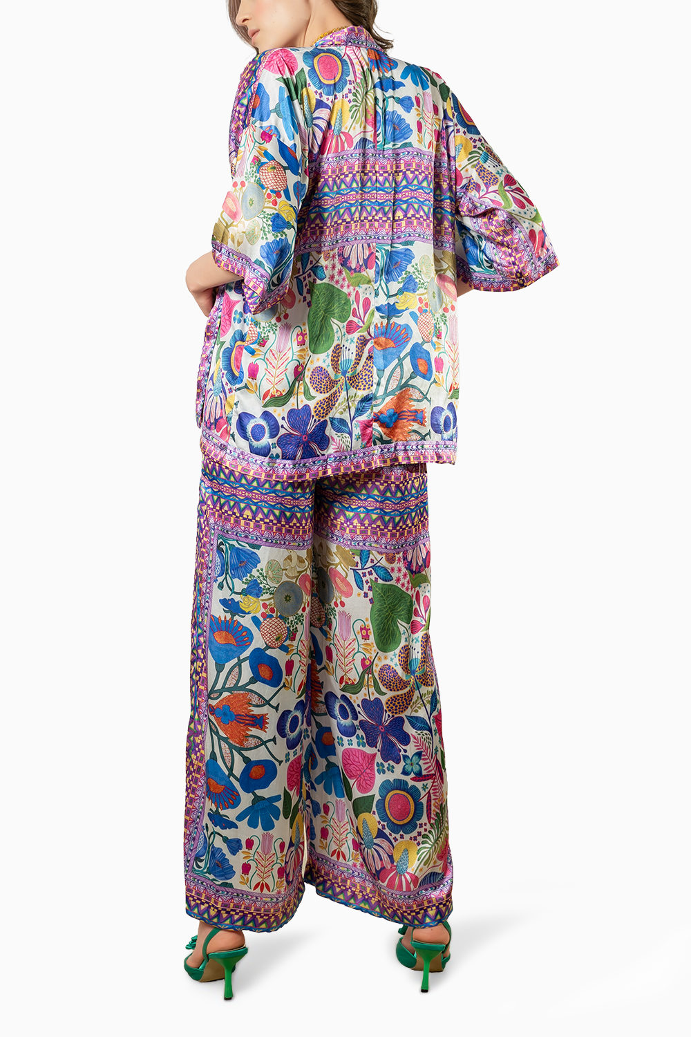 Multicolor Satin Printed Set