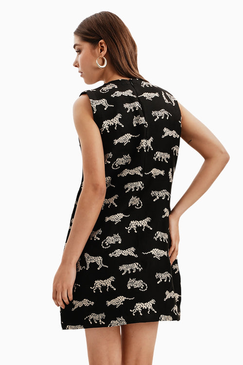 Black Leopard Dress