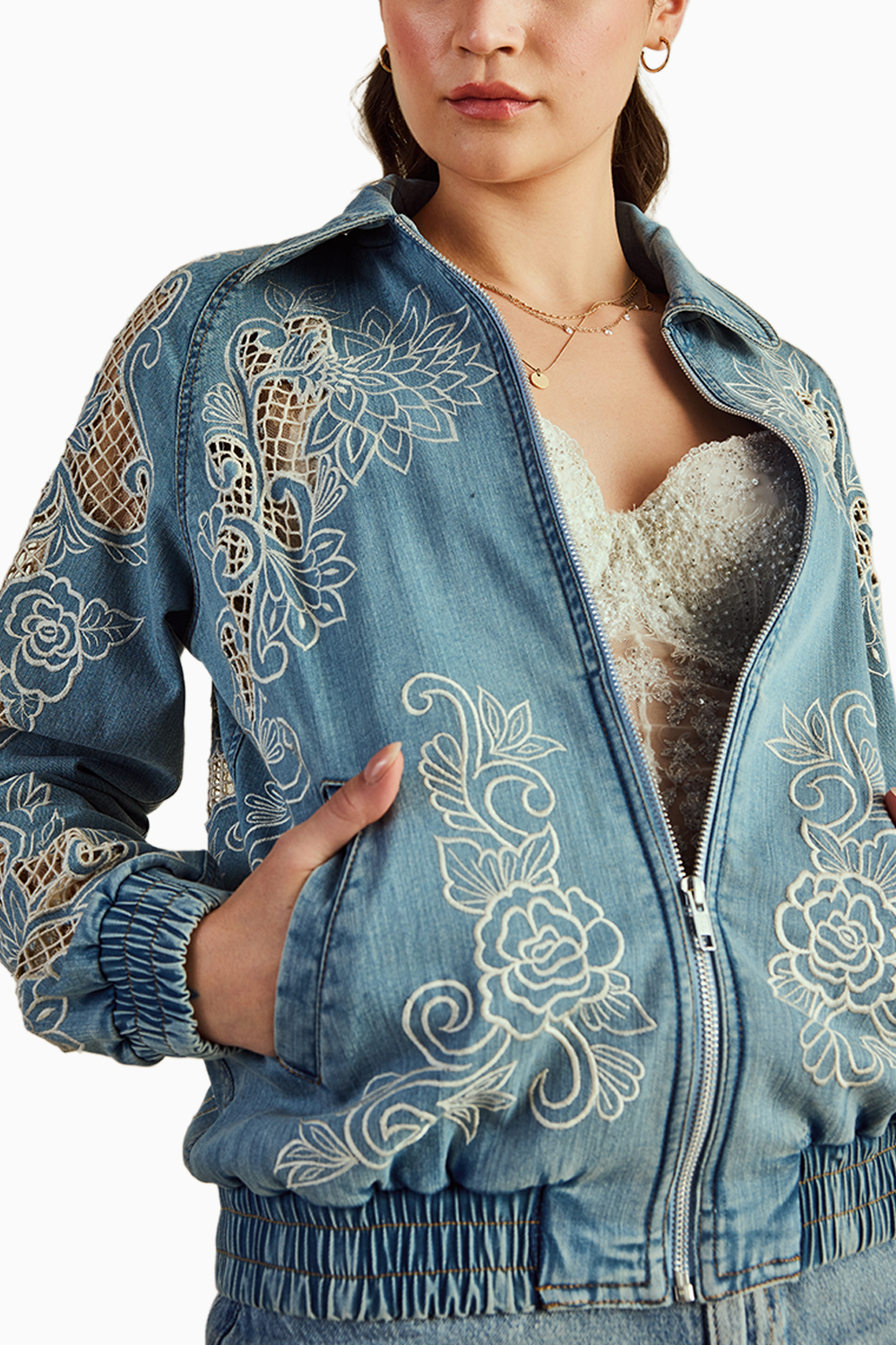 Raglan Sleeve Bomber Jacket