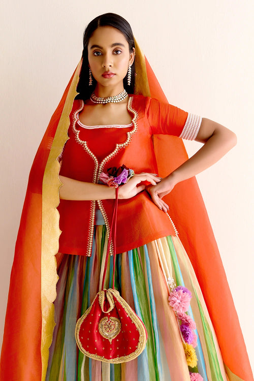 Maharani Pachranga Lehenga Set
